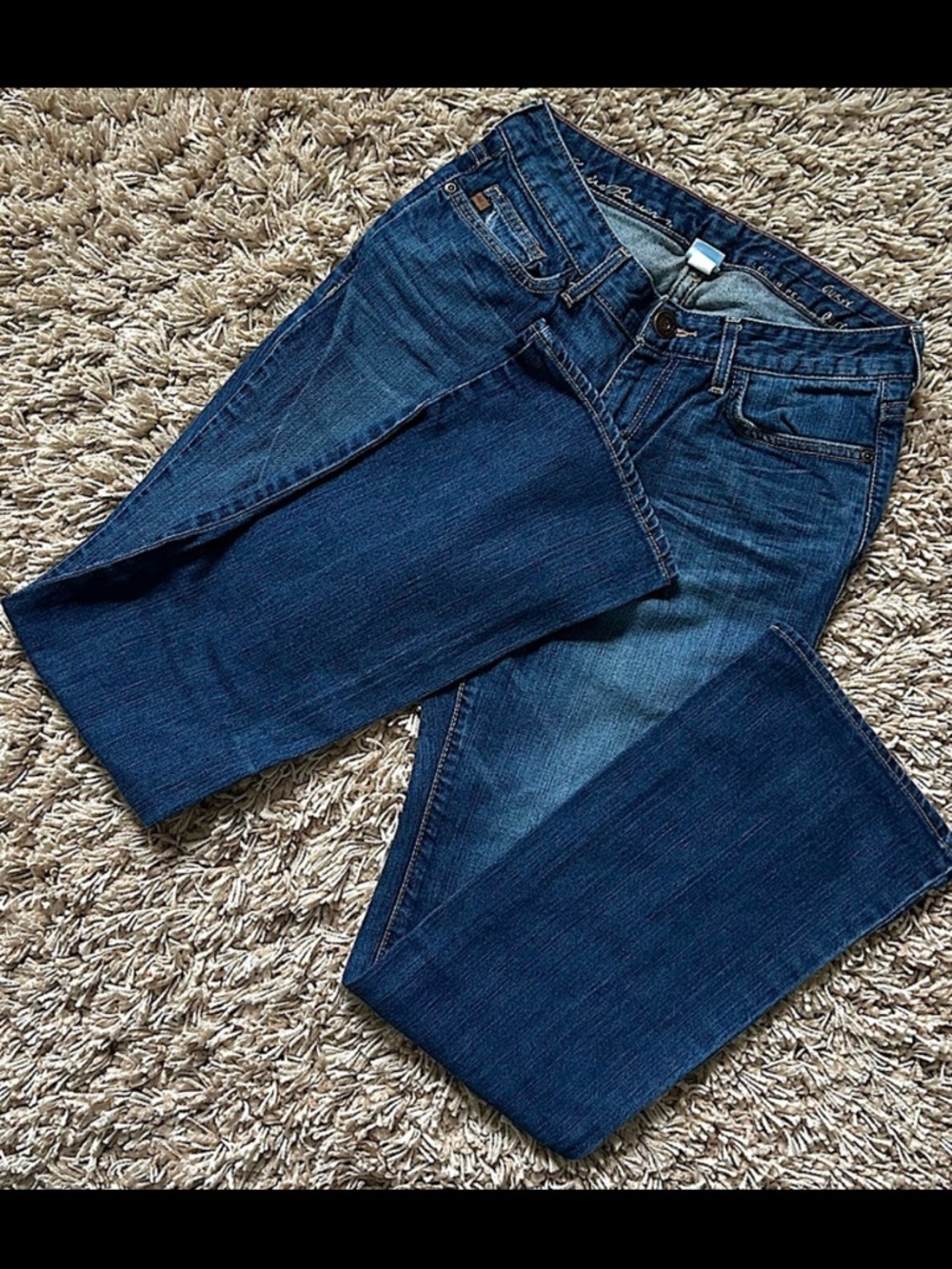 EDDIE BAUER FLARE STRAIGHT LEG JEANS MID RISE SIZE 2 CASUAL EVERYDAY WEAR